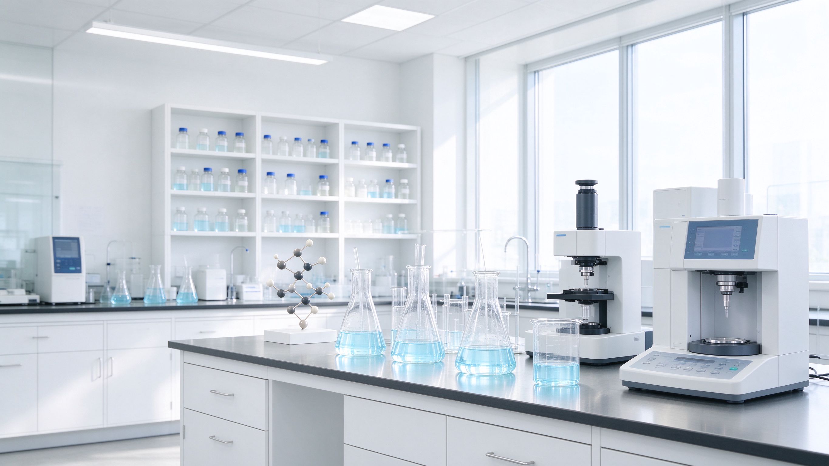 Modern pharmaceutical research laboratory